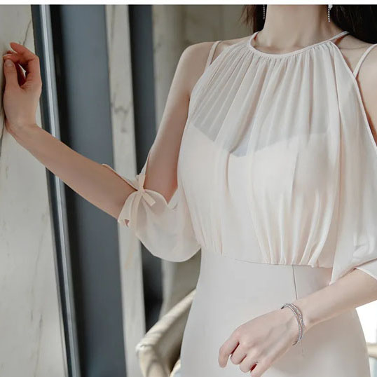 Summer new women's dress with French style halter fairy dress